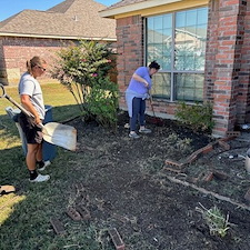 Flower Bed Cleanup and Mulch Install, Sanger, TX 4