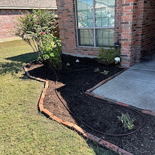 Flower Bed Cleanup and Mulch Install, Sanger, TX 6